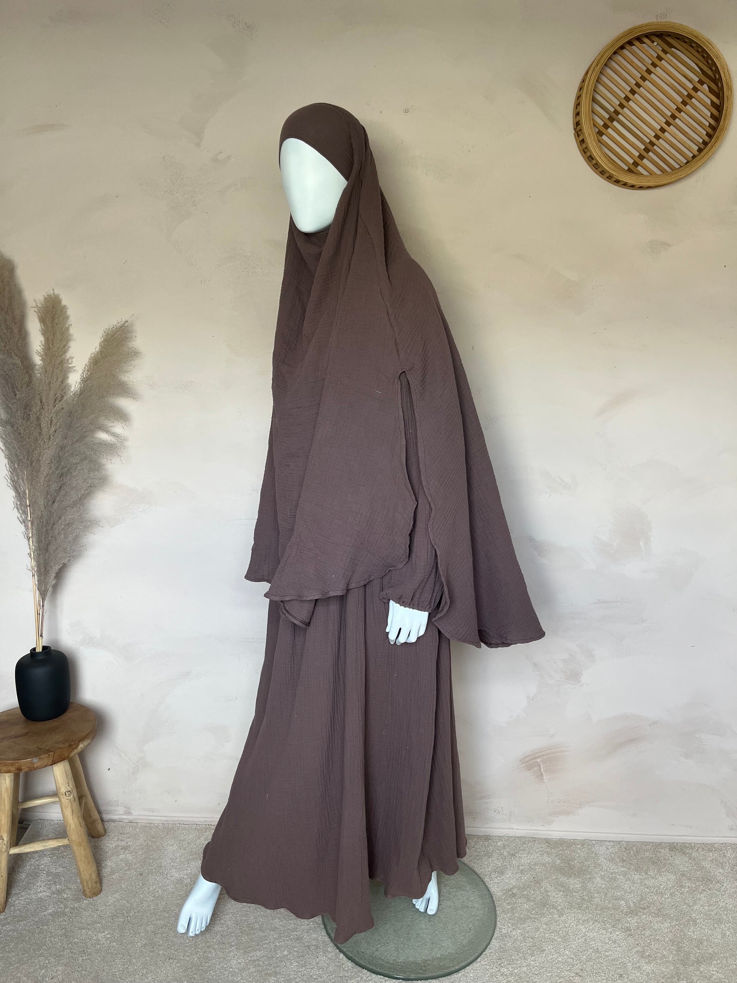 Musselin tie-back khimar 90*