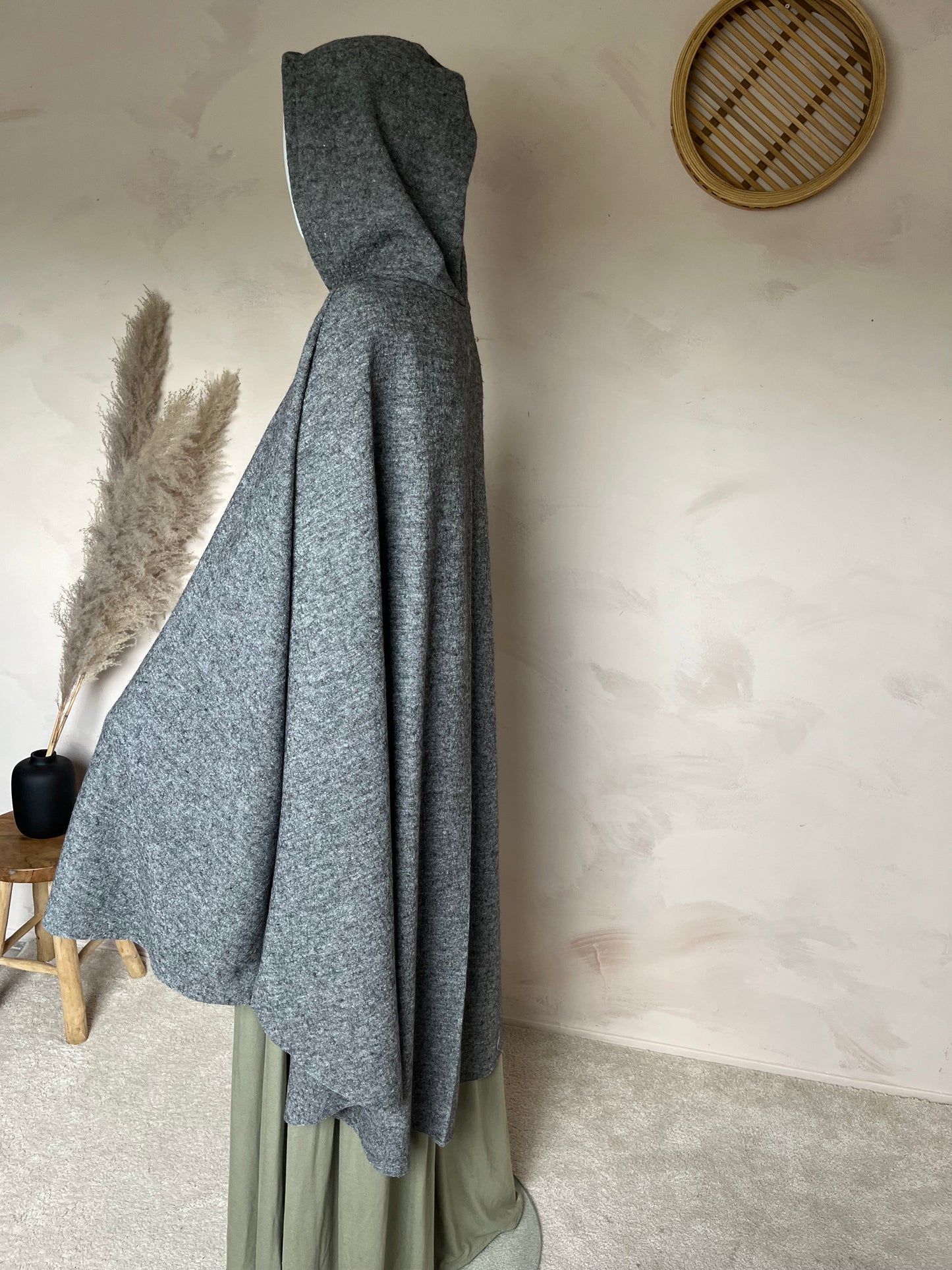 Wool blend cape
