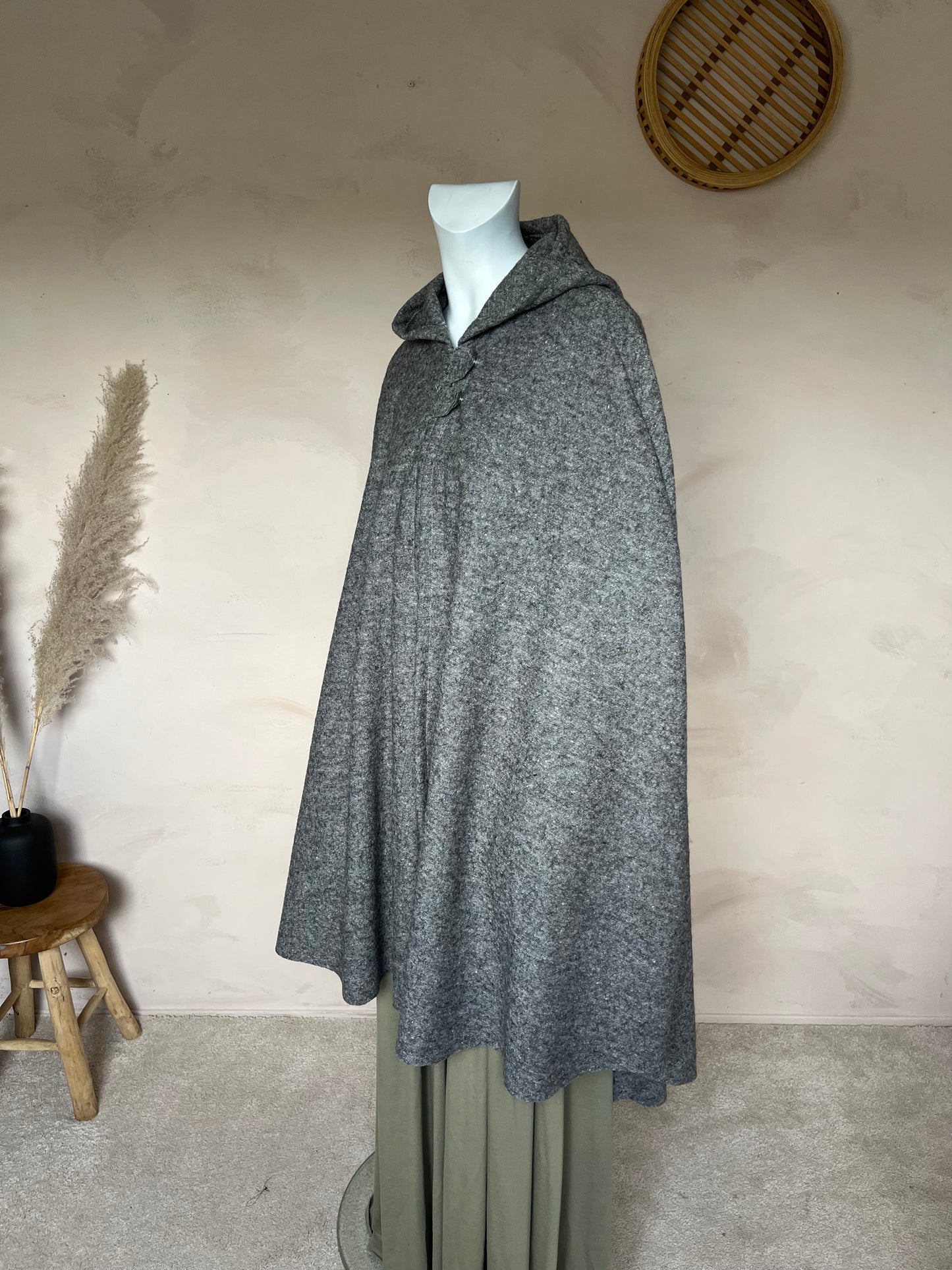 Wool blend cape
