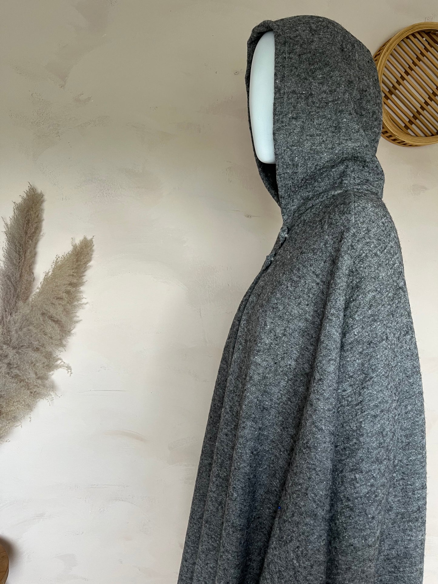 Wool blend cape