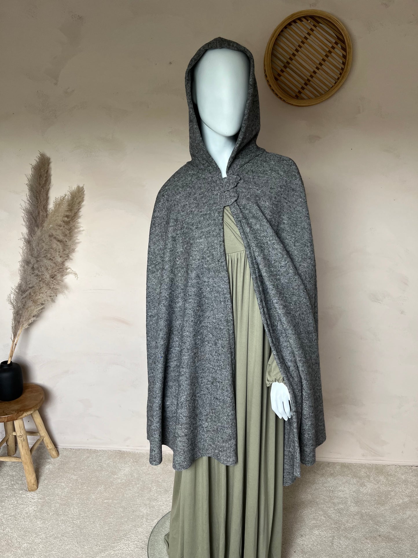 Wool blend cape
