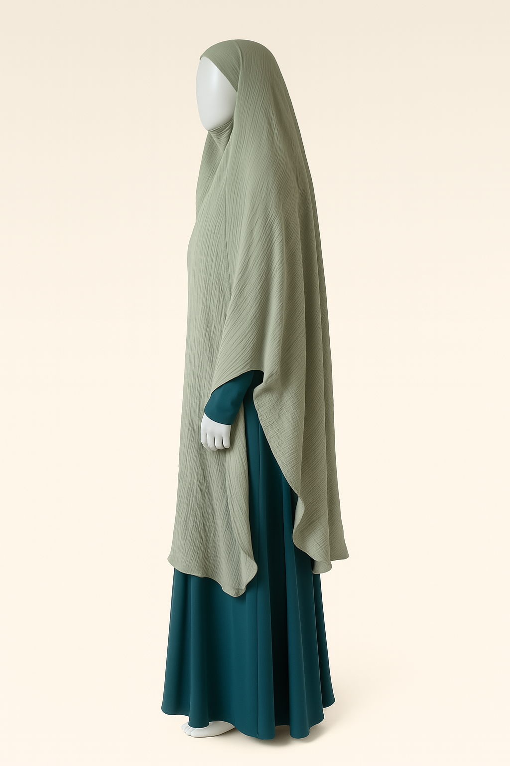 Musselin tie-back khimar 120*