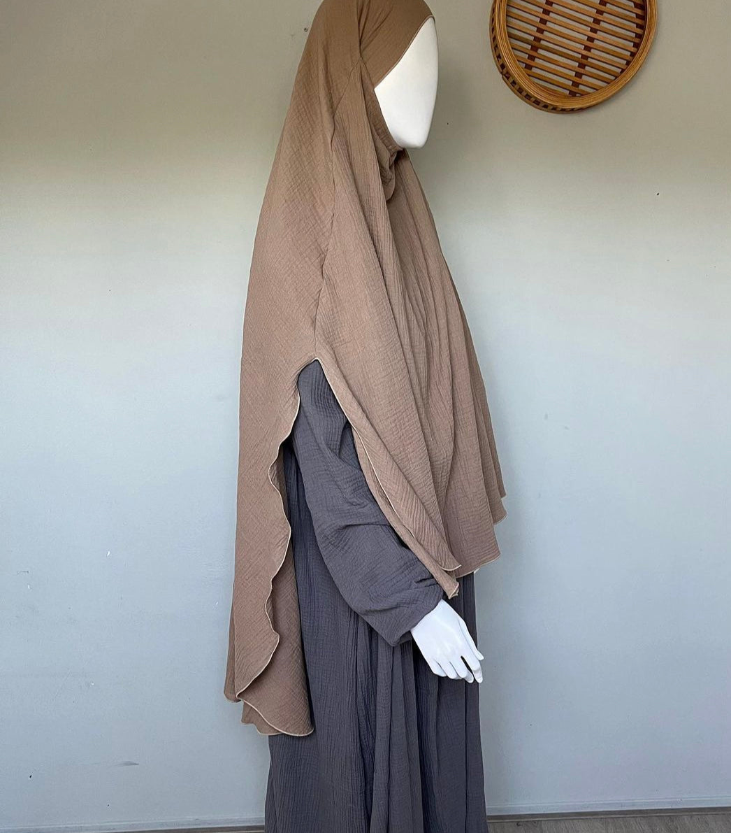 Musselin tie-back khimar 90*