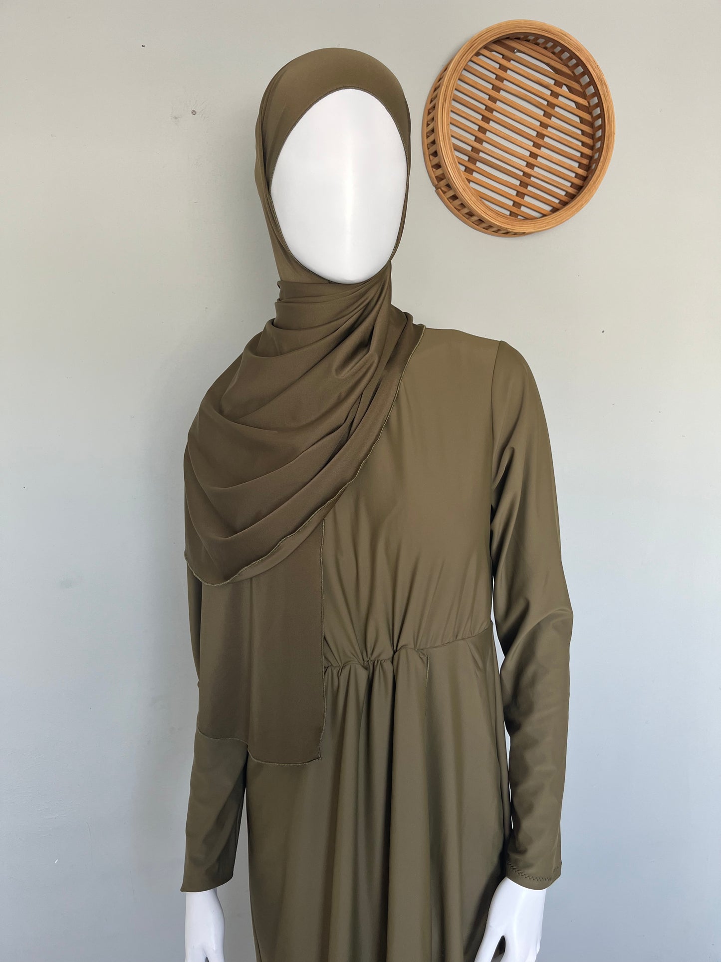 Swimwear tie-back scarf