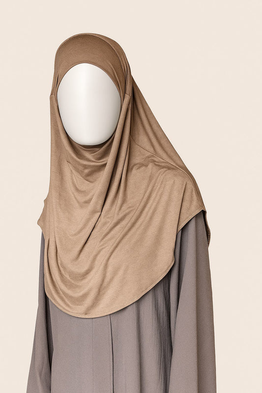 Short tie-back khimar