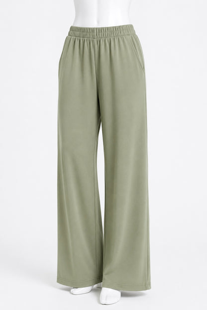 Cotton Jersey Wide Pants