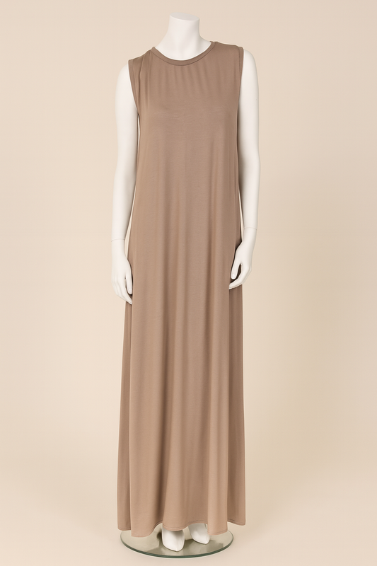 No sleeve basic dress