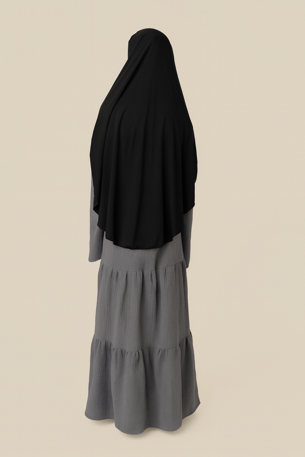 Bamboo 70* tie-back khimar