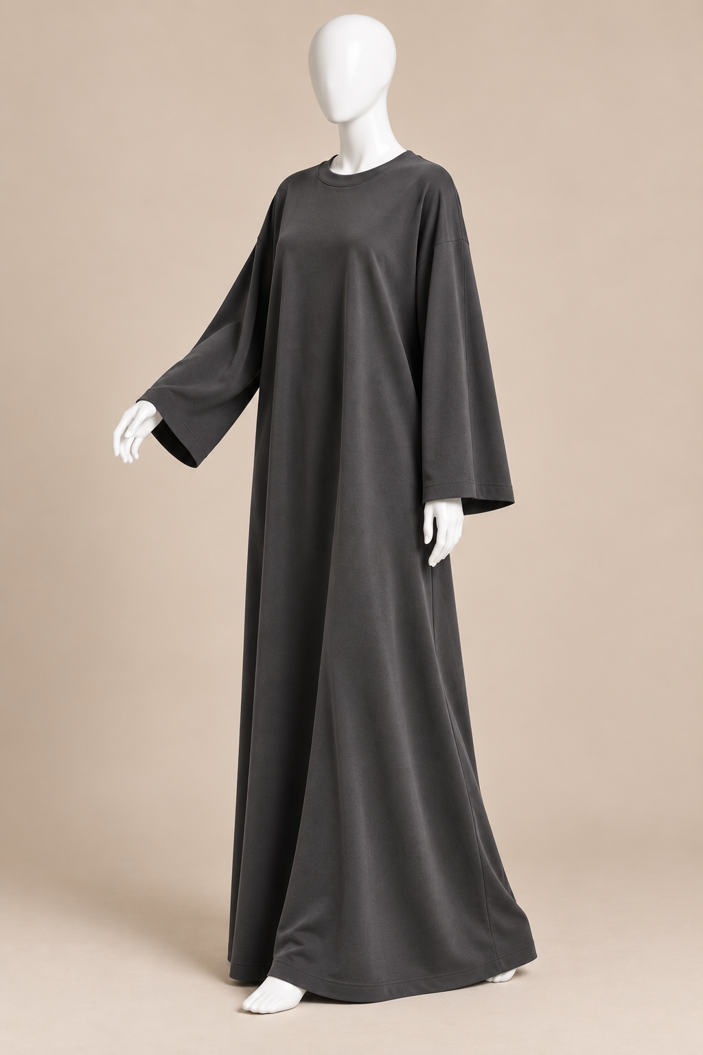 Cotton Jersey Wide Sleeve Dress