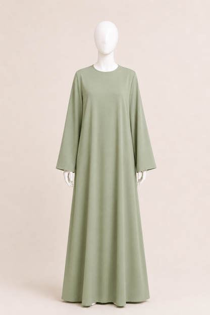 Cotton Jersey Wide Sleeve Dress