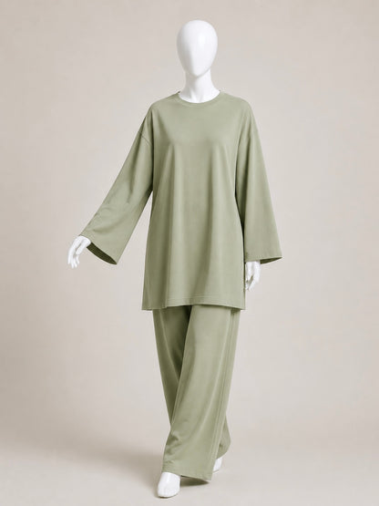 Cotton Jersey Wide Sleeve Top