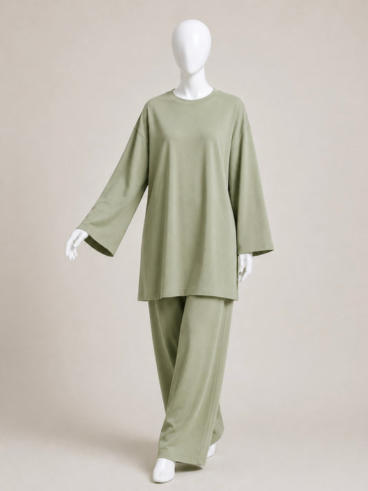 Cotton Jersey Wide Sleeve Top