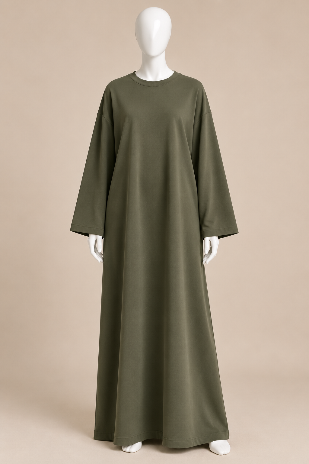 Cotton Jersey Wide Sleeve Dress