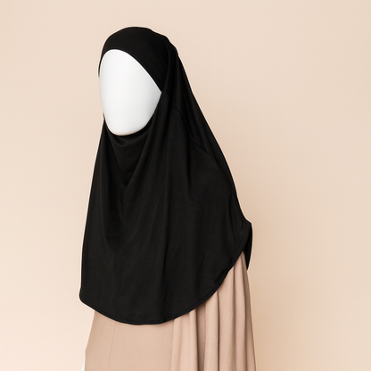 Short tie-back khimar