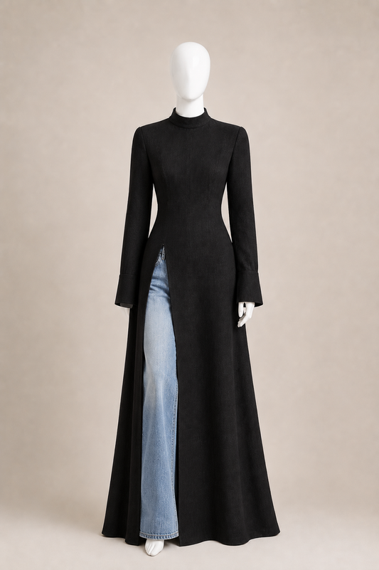 Split Linen Dress