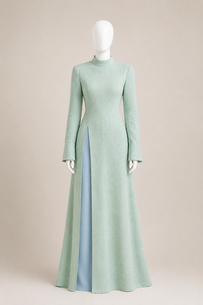 Split Linen Dress