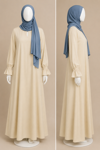 Cotton Jersey Cute Sleeve Dress