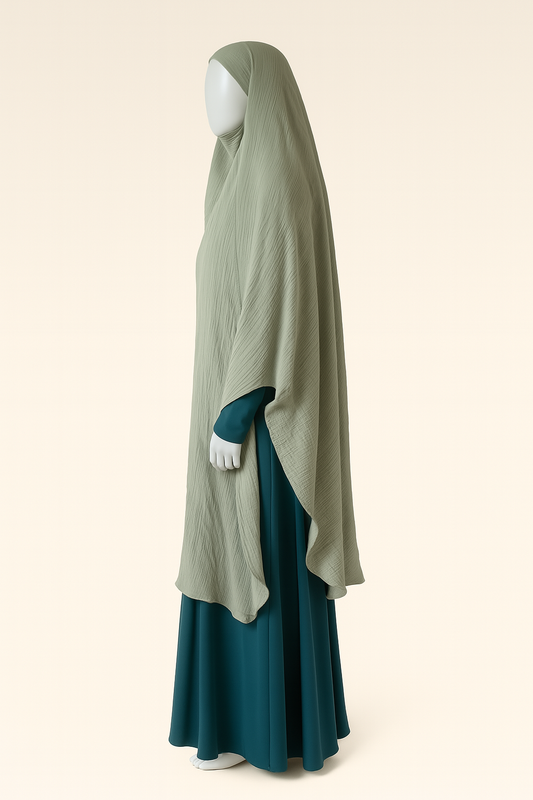 Musselin tie-back khimar 120*