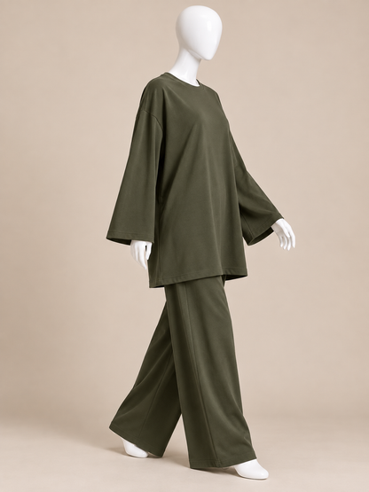 Cotton Jersey Wide Sleeve Top