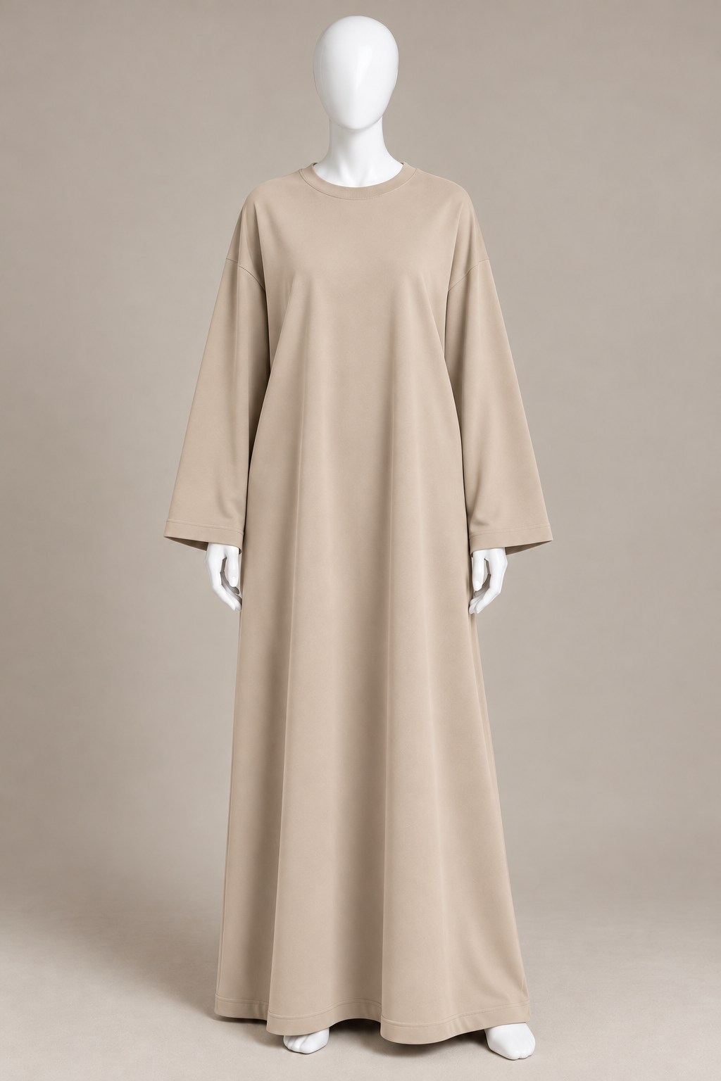Cotton Jersey Wide Sleeve Dress