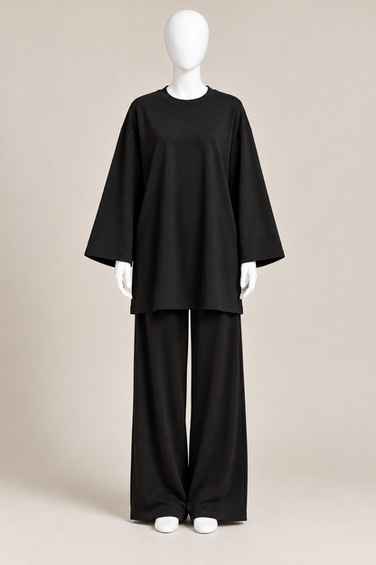 Cotton Jersey Wide Sleeve Top