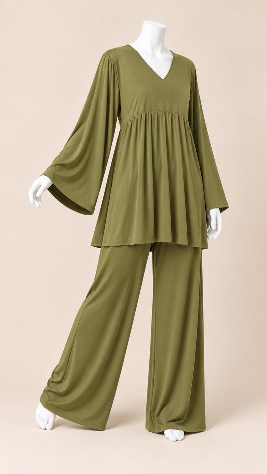Wide Leg Bamboo Pants